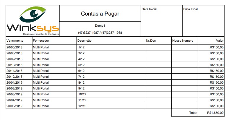 relatorio contas pagar 01